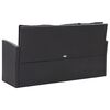 vidaXL Set Divani da Giardino 6 pz con Cuscini in Polyrattan Nero