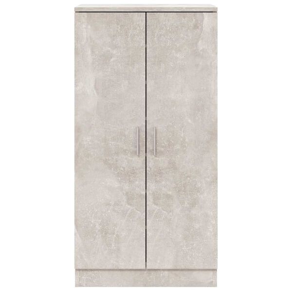 vidaXL Scarpiera Grigio Cemento 55x35x108 cm in Legno Multistrato