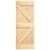 vidaXL Porta Scorrevole con Set Hardware 80x210 cm Legno Massello Pino