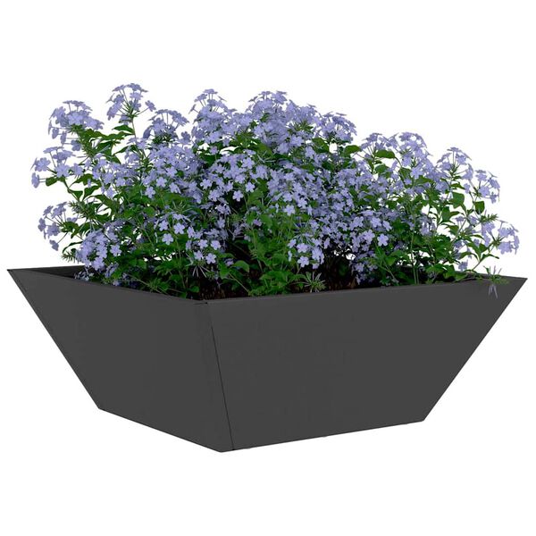 vidaXL Vaso da giardino 5 pcs Nero 40 x 40 x 15 cm