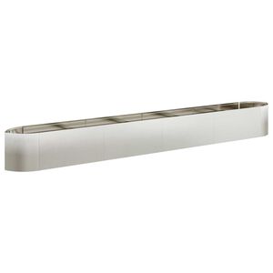 vidaXL Letto rialzato da giardino Acciaio Inox 380 x 40 x 40 cm