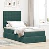 vidaXL Letto con contenitore e LED Verde Scuro 90 x 190 cm Velluto
