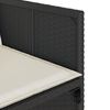 vidaXL Set da Pranzo da Giardino 17 pz con Cuscini Nero in Polyrattan