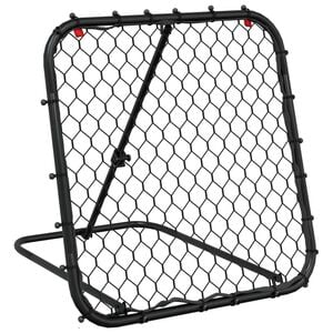 vidaXL Rimbalzatore da Calcio Regolabile Nera 84x73x60-80 cm Acciaio