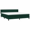 vidaXL Giroletto a Molle con Materasso Verde Scuro 180x220 cm Velluto