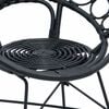 vidaXL Sedia da pranzo 2 pcs Nero 65 x 55,5 x 81 cm Rattan e Ferro