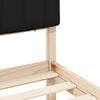vidaXL Letto con Testiera Rivestita Nero 200 x 200 cm Pino massello