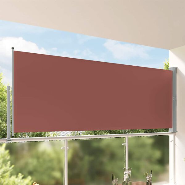 vidaXL Tenda da Sole Laterale Retrattile per Patio 140x300cm Marrone