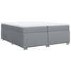 vidaXL Giroletto a Molle con Materasso Grigio Chiaro 200x200cm Tessuto