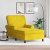 vidaXL Chaise Lounge con cuscino Giallo 91 x 157 x 91 cm Velluto