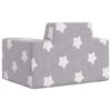 vidaXL Divano per Bambini Grigio Chiaro con Stelle in Morbido Peluche