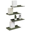 vidaXL Mensola sospesa 4 pcs Verde oliva 40 x 18 x 2,5 cm Acciaio