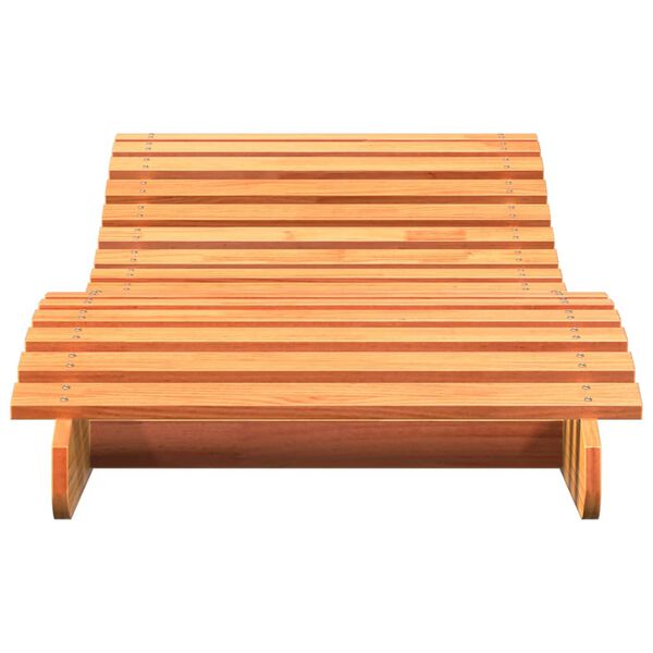 vidaXL Lettino Marrone Cera 205x70x31,5 cm in Legno Massello di Pino