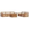 vidaXL Set di divani da esterno 6 pz Naturale Legno di Acacia Massello