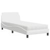 vidaXL Letto con Materasso Dover Bianco 90x200 cm in Similpelle