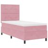 vidaXL Letto a molle con materasso Rosa 90 x 190 cm Tessuto
