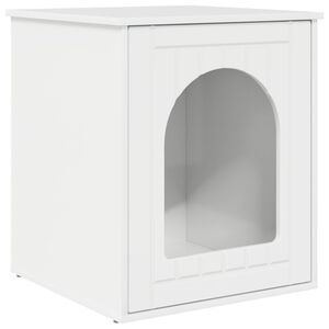 vidaXL Casa per Gatti Bianco Lucido 53 x 52 x 62 cm Legno multistrato