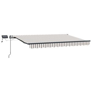 vidaXL Tenda retrattile Grigio chiaro e bianco 300 x 250 cm