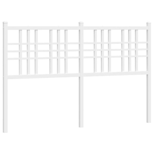 vidaXL Testiera di Ricambio in Metallo Bianco 120 cm