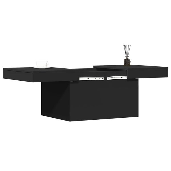vidaXL Tavolino da Salotto Nero 80x55x40 cm in Legno Multistrato