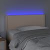 vidaXL Testiera Cappuccino a LED 100x5x78/88 cm in Similpelle