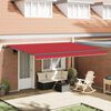 vidaXL Tenda Retrattile Rosso 450 &times; 350 cm Poliestere e Acciaio