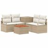 vidaXL Set di divani 6 pz Beige e Bianco Crema