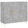 vidaXL Credenza Grigio Cemento 90x34x80 cm in Legno Multistrato