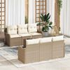 vidaXL Set Divano da Giardino Beige 55 x 55 x 37 cm polyrattan