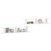 vidaXL Mensole a Muro 2 pz Bianco Lucido 105x18x20cm Legno Multistrato