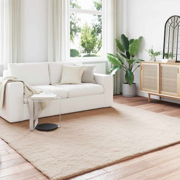 vidaXL Tappeto in Pelliccia Sintetica di Coniglio Olite Talpa