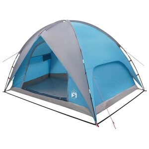 vidaXL Tenda da campeggio con telo antipioggia impermeabile Cupola Blu