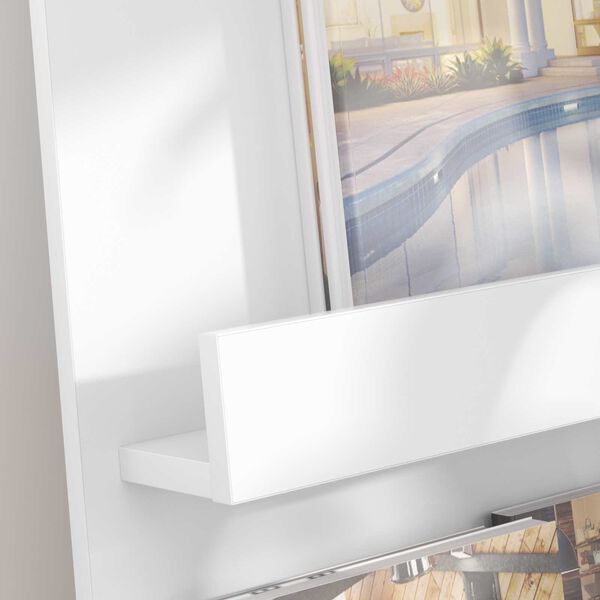 vidaXL Scaffale per riviste Bianco 51 x 11 x 102 cm Legno multistrato