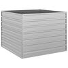 vidaXL Letto Rialzato Giardino 100x100x77cm in Acciaio Zincato Argento