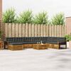 vidaXL Set divani 9 pcs Naturale e Antracite Legno di Acacia Massello
