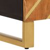 vidaXL Mobiletto Marrone e Nero 60x33,5x75 cm Legno Massello di Mango