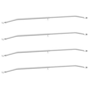 vidaXL Supporto per teloni per rimorchi 4 pcs Argento 100-145 cm
