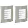 vidaXL Lampada da Parete Esterna 2 pz Argento 23,5 x 9 x 26 cm