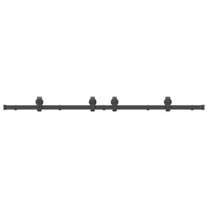 vidaXL Kit di Binari per Porte Scorrevoli 183 cm Acciaio Nero