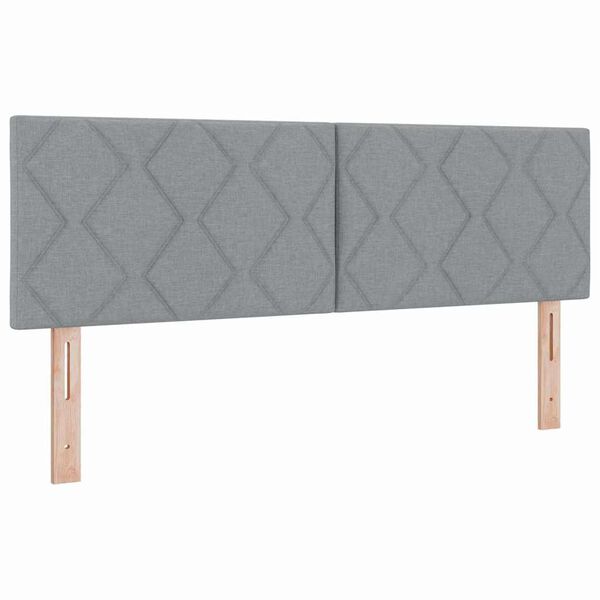 vidaXL Letto a molle con materasso Grigio chiaro 190 x 140 cm Tessuto