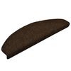 vidaXL Tappetini per scale autoadesivi 15 pz 65x21x4 cm marrone semicircolari grandi