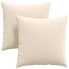 vidaXL Cuscini da Divano 2 pz Tessuto Beige 60 x 60 cm