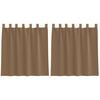 vidaXL Tende in Voile con Passanti 2 pz Marrone Chiaro 140x140 cm