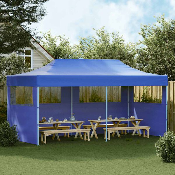 vidaXL Tenda per Feste Pop-up Pieghevole Blu 3 x 6 m