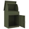 vidaXL Cassetta per pacchi Oliver verde 47.5 x 38 x 59 cm Acciaio