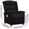vidaXL Poltrona Massaggiante Elettrica Nera in Tessuto Microfibra
