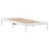 vidaXL Letto senza Materasso Bianco 75x190 in Legno Massello di Pino
