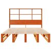 vidaXL Letto Libreria senza Materasso Marrone Cera 120x190 cm Legno