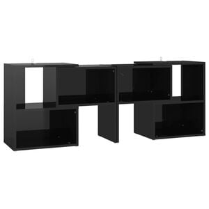 vidaXL Mobile Porta TV Nero Lucido 104x30x52 cm in Legno Multistrato