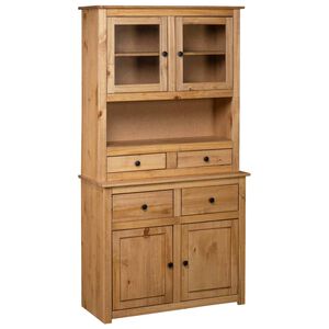 vidaXL Credenza 93x40,5x180 cm in Legno Massello di Pino Panama Range